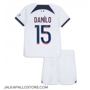 Paris Saint-Germain Danilo Pereira #15 Vieraspaita Lapsille 2023-24 Lyhythihainen (+ shortsit)